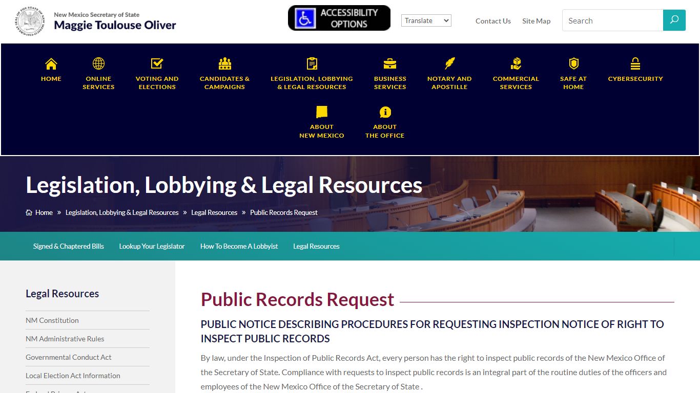 Public Records Request | Maggie Toulouse Oliver - New Mexico Secretary ...